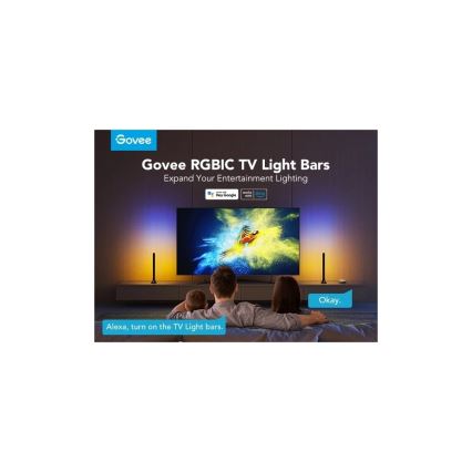 Govee - SMART panel LED RGBIC 38 cm do TV 43-75 - 2 szt. Wi-Fi
