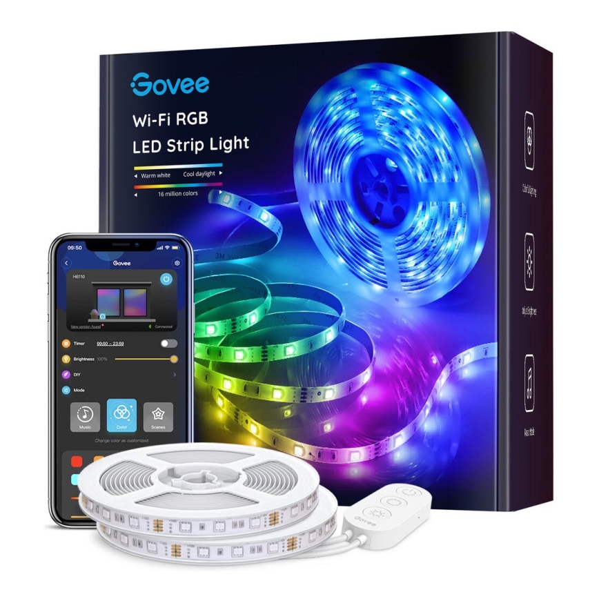 Govee - Wi-Fi RGB Inteligentna taśma LED 10m