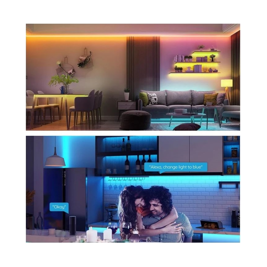 Govee - Wi-Fi RGB Inteligentna taśma LED 10m