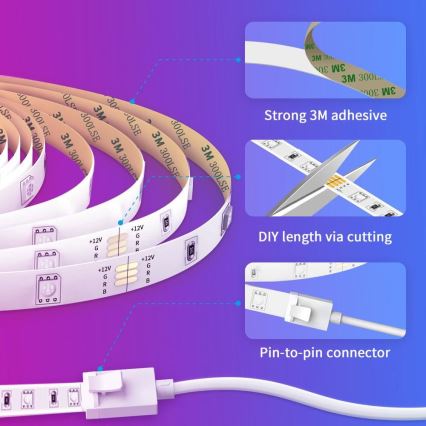 Govee - Wi-Fi RGB Inteligentna taśma LED 10m