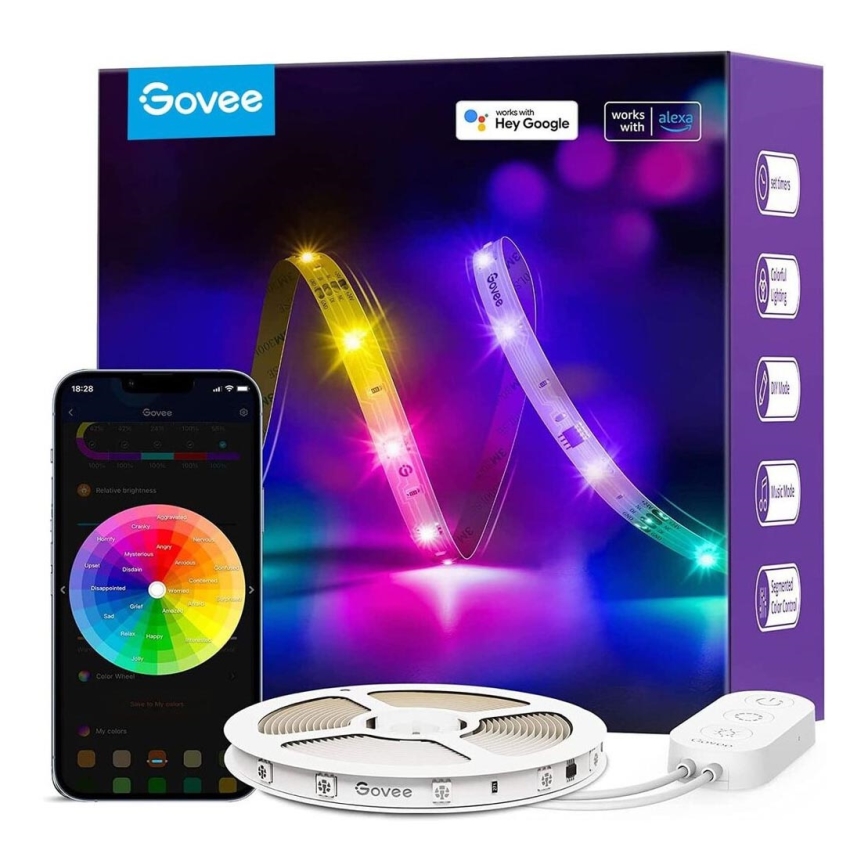 Govee - Wi-Fi RGBIC Inteligentna taśma PRO LED 5m