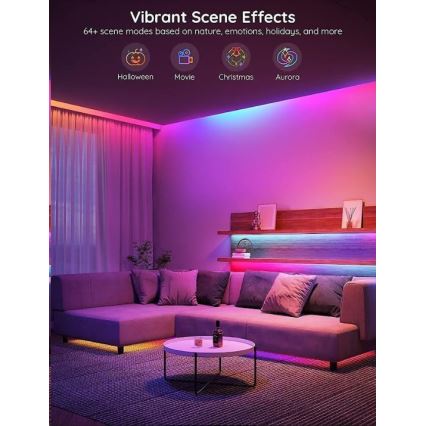 Govee - Wi-Fi RGBIC PRO Inteligentna taśma LED 10m