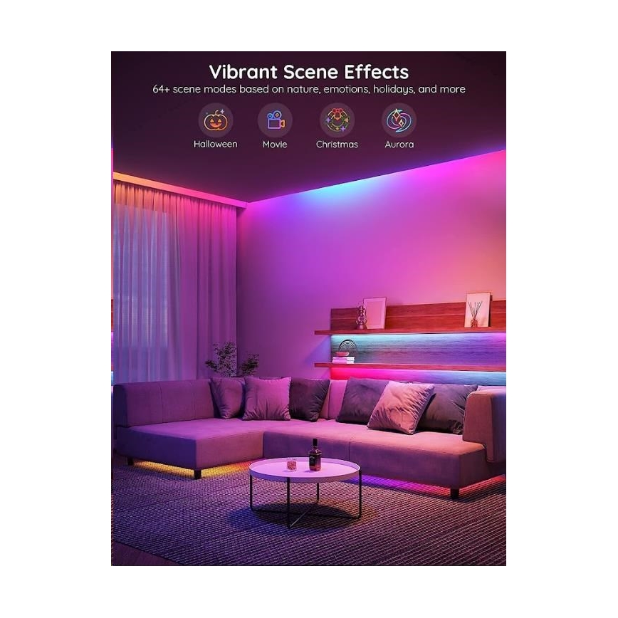 Govee - Wi-Fi RGBIC PRO Inteligentna taśma LED 10m