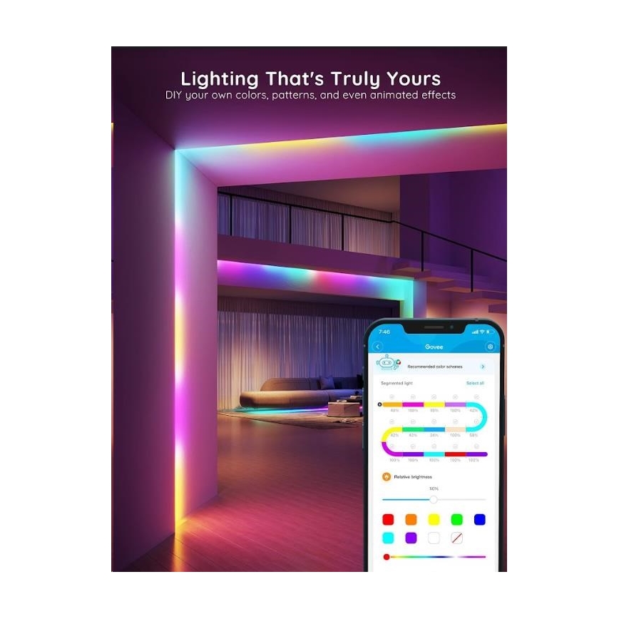 Govee - Wi-Fi RGBIC PRO Inteligentna taśma LED 10m