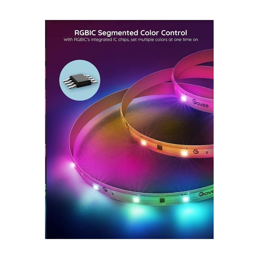 Govee - Inteligentny pasek LED Wi-Fi RGBIC PRO 10m