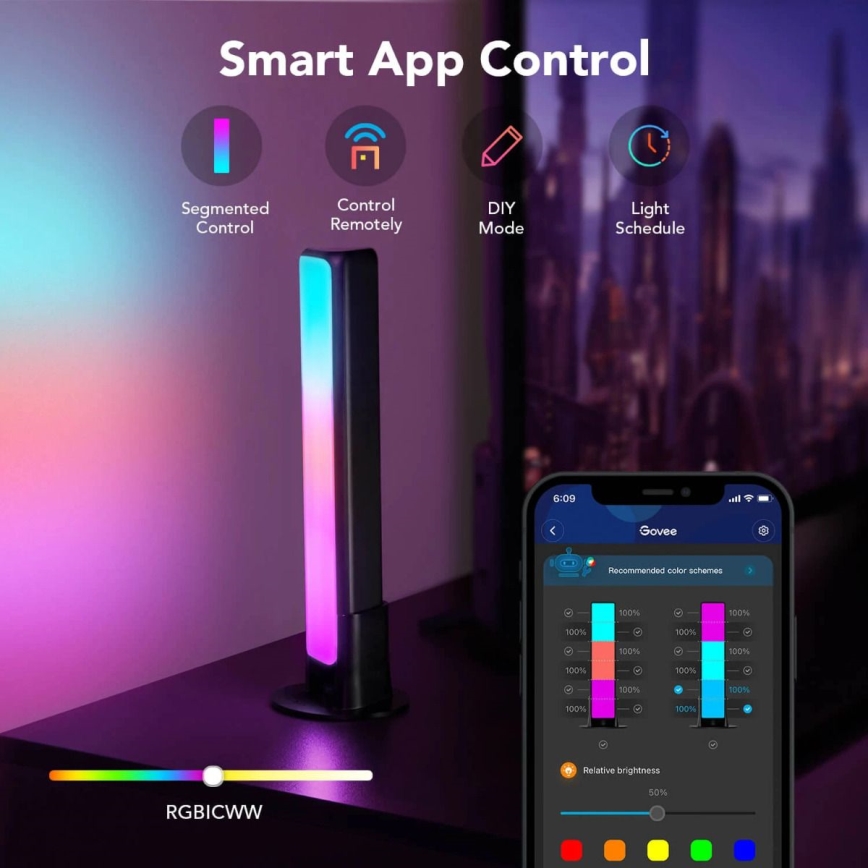 Govee - ZESTAW 2x Flow Plus SMART LED TV & Gaming - RGBICWW Wi-Fi