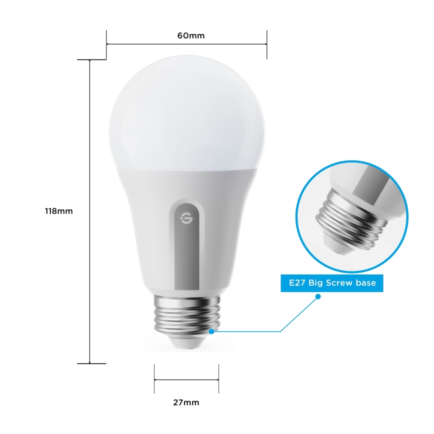 Govee - Zestaw 2x ściemnialna żarówka LED Smart MATTER A60 E27/9W/230V 2700-6500K Wi-Fi