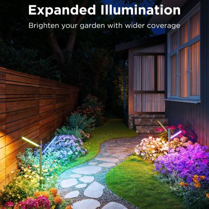Govee - ZESTAW 2x LED RGBICWW Ściemnialna lampa zewnętrzna LED/18W/230V IP66 2700-6500K Wi-Fi