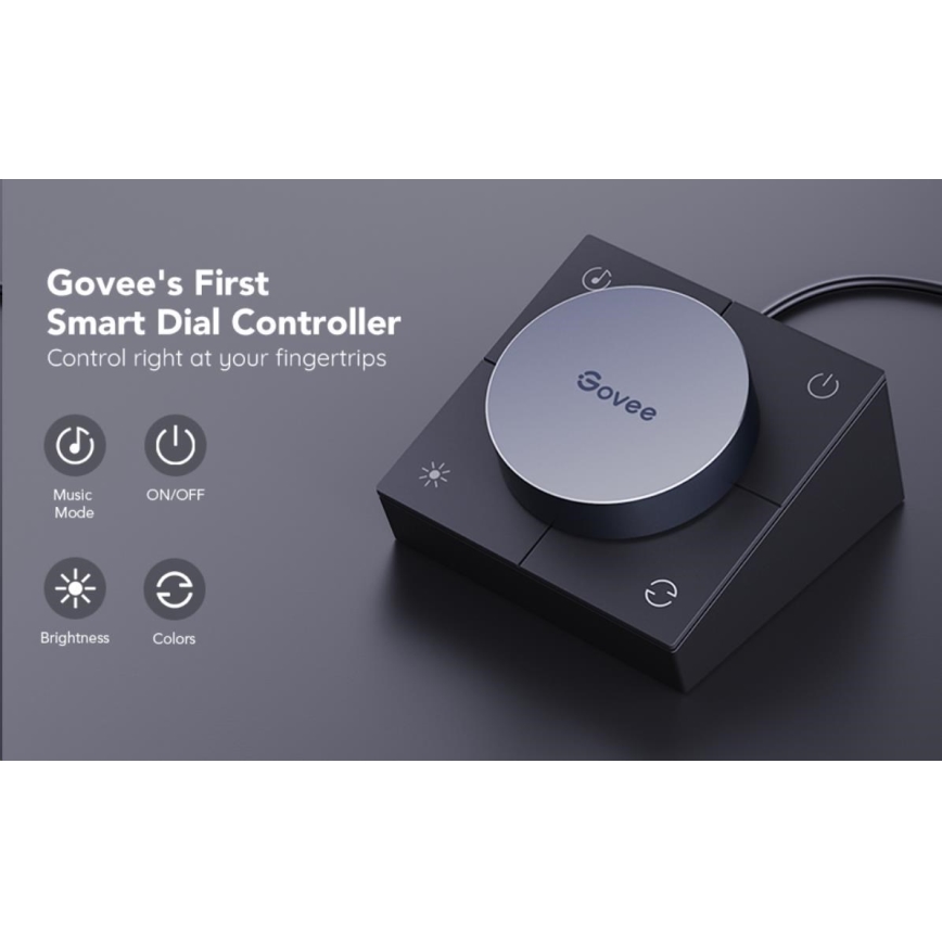 Govee - ZESTAW 2x Smart Gaming Wi-Fi LED RGBIC Panele + Smart Dual czarny + pilot zdalnego sterowania