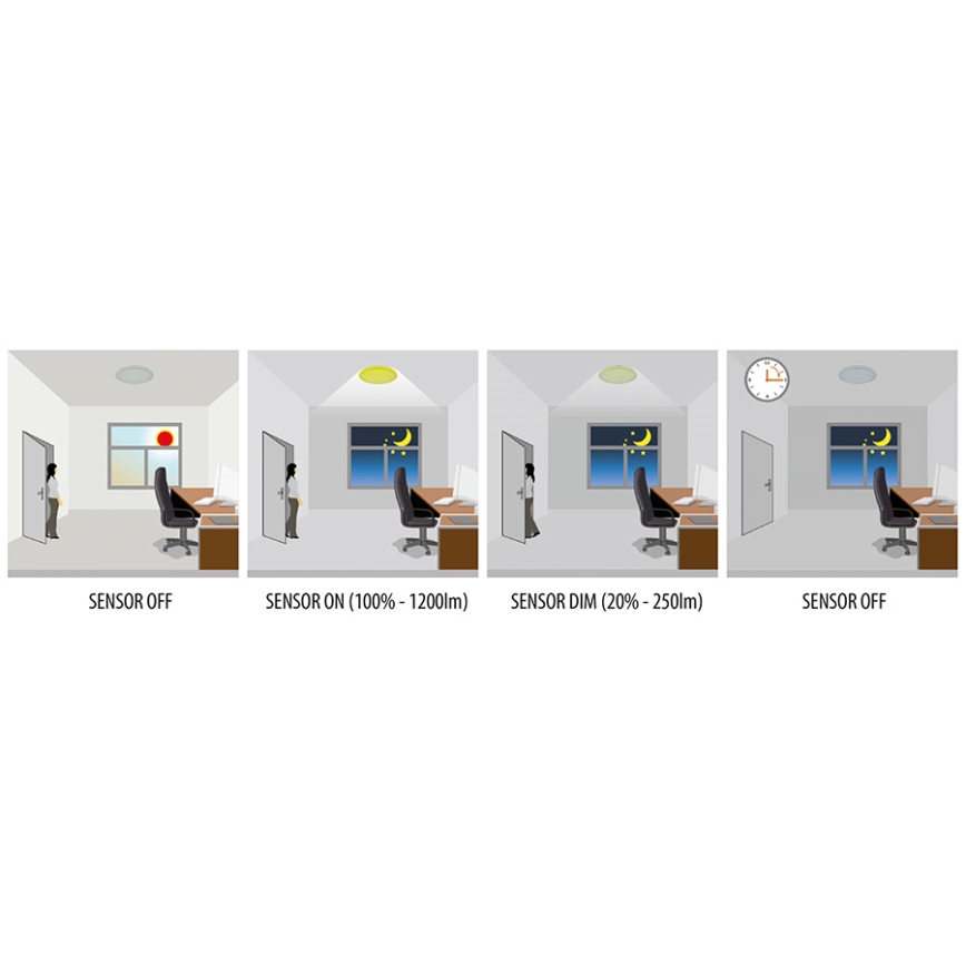 Greenlux GXPR081 - LED Plafon ściemnialny RENO PROFI LED/16W/230V IP66