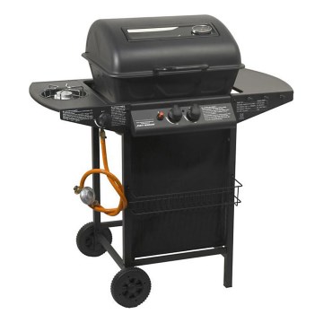 Grill gazowy 3-palnikowy, czarny
