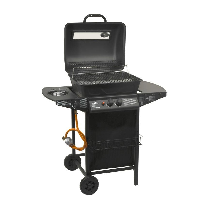 Grill gazowy 3-palnikowy, czarny