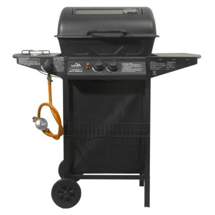 Grill gazowy 3-palnikowy, czarny