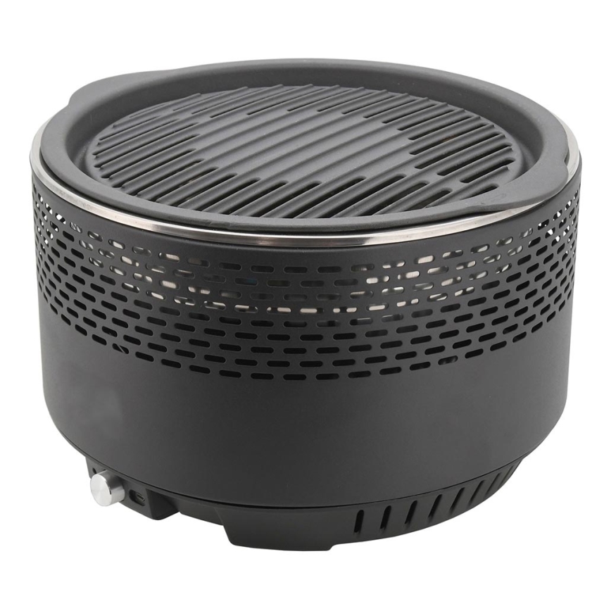 Grill stołowy na węgiel drzewny 4xAA/USB czarny