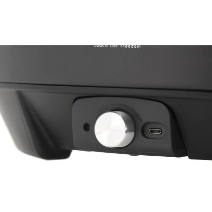 Grill stołowy na węgiel drzewny 4xAA/USB czarny