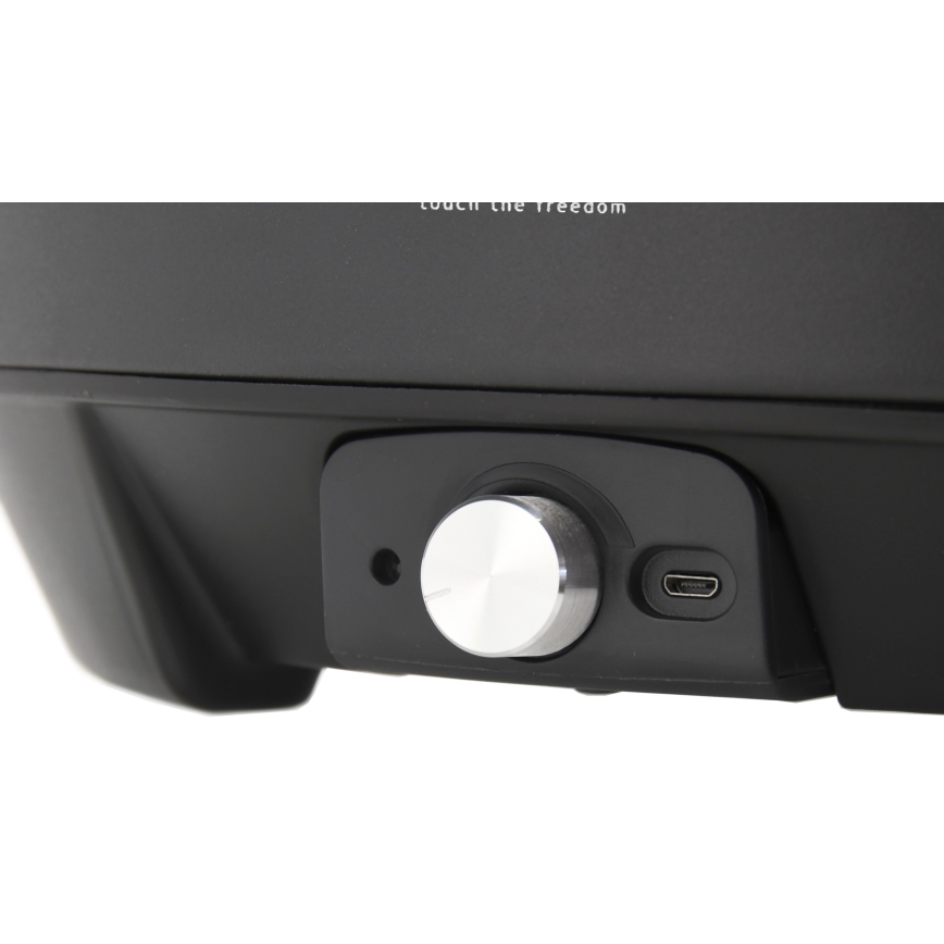 Grill stołowy na węgiel drzewny 4xAA/USB czarny