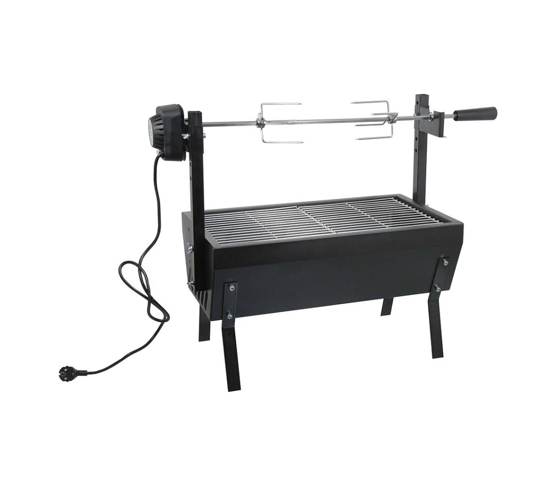 Grill węglowy z silnikiem 4W/230V czarny