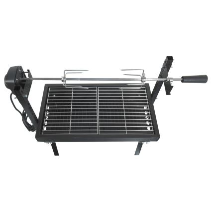 Grill węglowy z silnikiem 4W/230V czarny