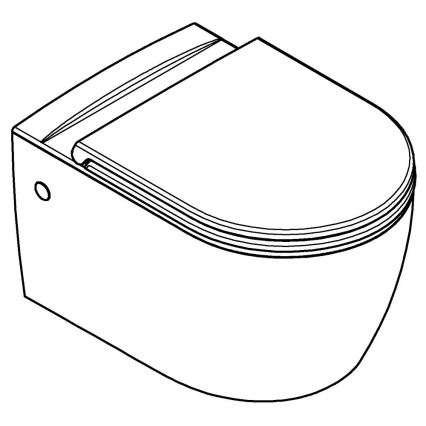 GROHE 103848SH00 - Wisząca miska WC START ROUND CERAMIC 368 × 543 mm, duro-biała