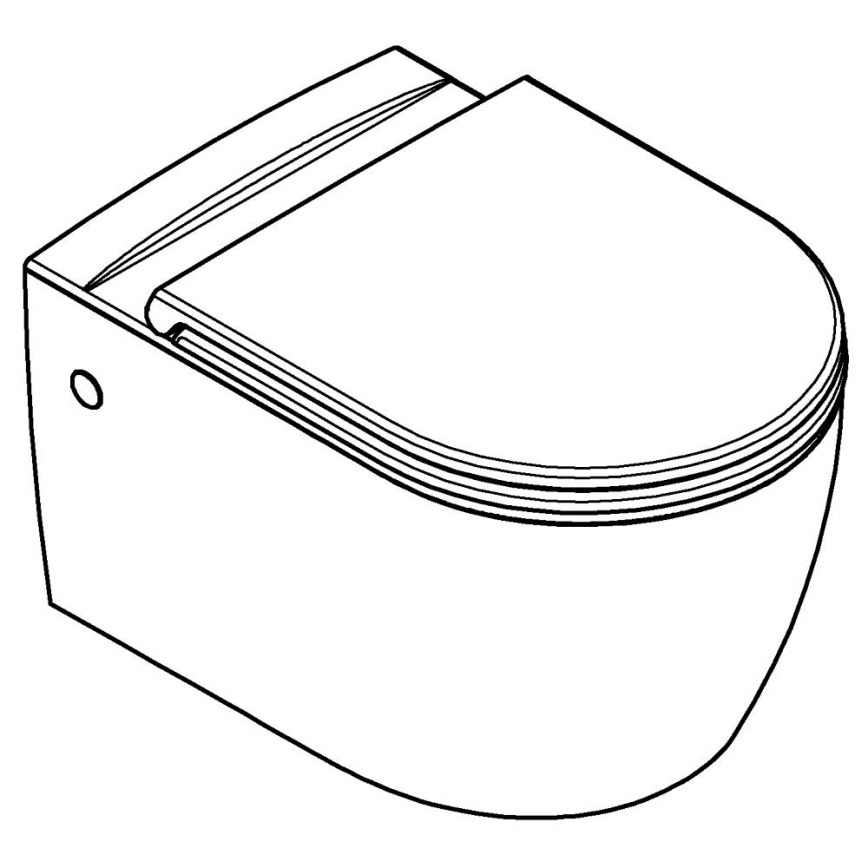 GROHE 103848SH00 - Wisząca miska WC START ROUND CERAMIC 368 × 543 mm, duro-biała