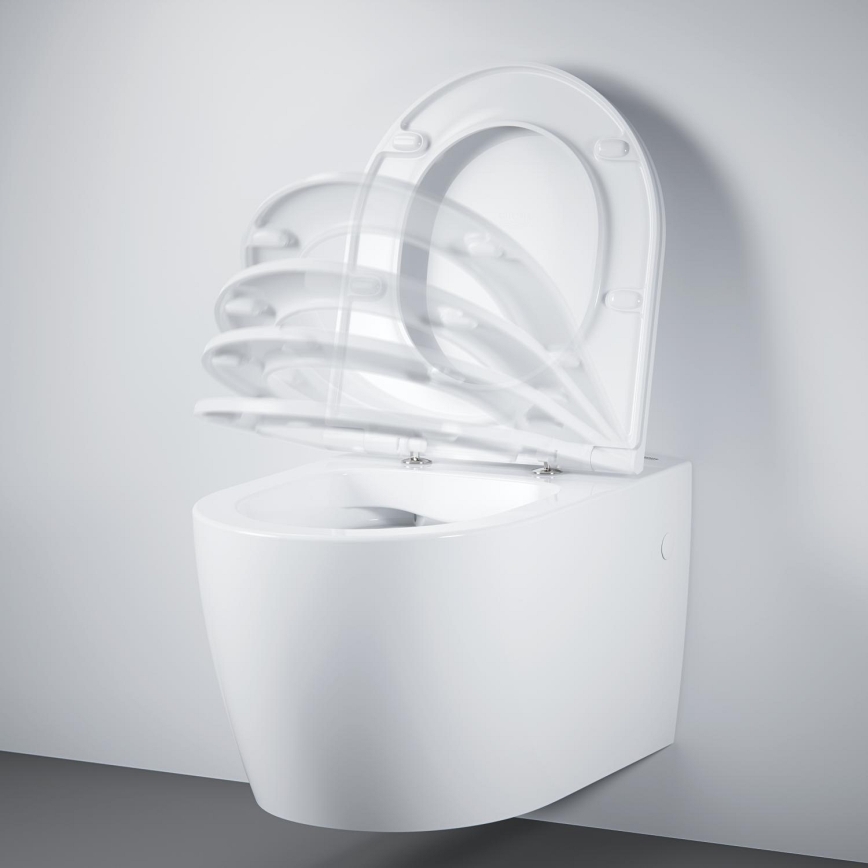 GROHE 103848SH00 - Wisząca miska WC START ROUND CERAMIC 368 × 543 mm, duro-biała