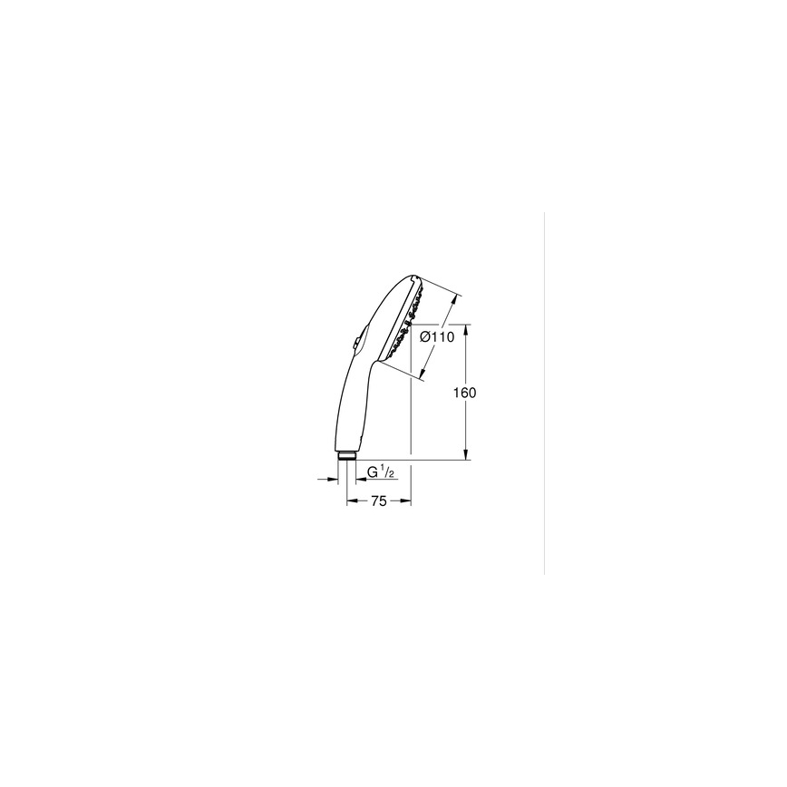 GROHE 1053152431 - Ręczna słuchawka prysznicowa VITALIO START 110 600 mm czarna