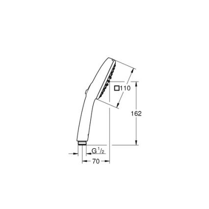 GROHE 1053162431 - Słuchawka prysznicowa VITALIO COMFORT 110 600 mm czarna