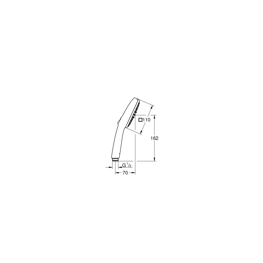 GROHE 1053162431 - Słuchawka prysznicowa VITALIO COMFORT 110 600 mm czarna