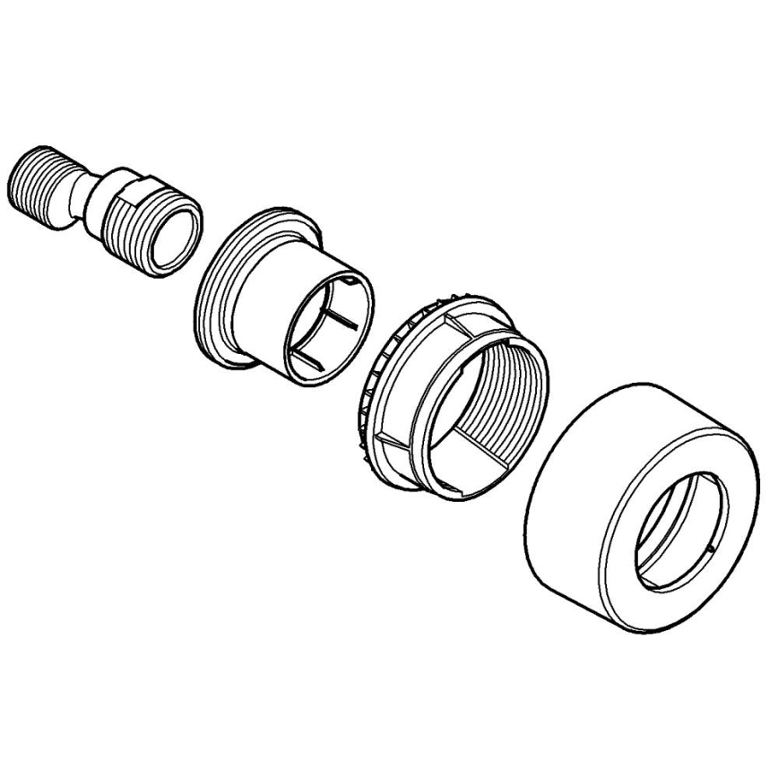 GROHE 12693000 - przyłącze S 12” × 34” chrom błyszczący