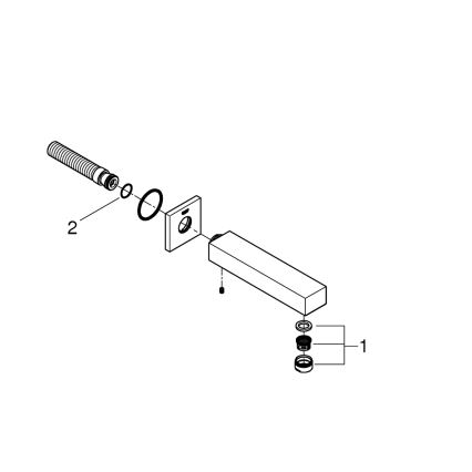 GROHE 13303000 - Odpływ wannowy EUROCUBE 170 mm chrom błyszczący