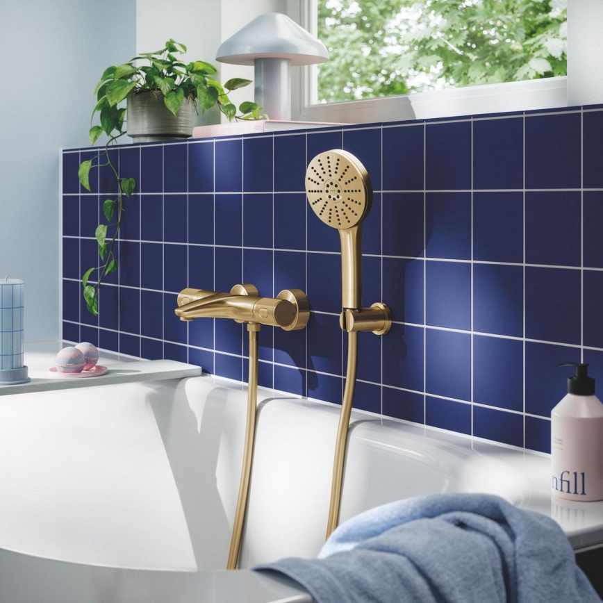 GROHE 134864GN00 - Ręczna słuchawka prysznicowa VITALIO JOY+ 120 mm szczotkowane złoto