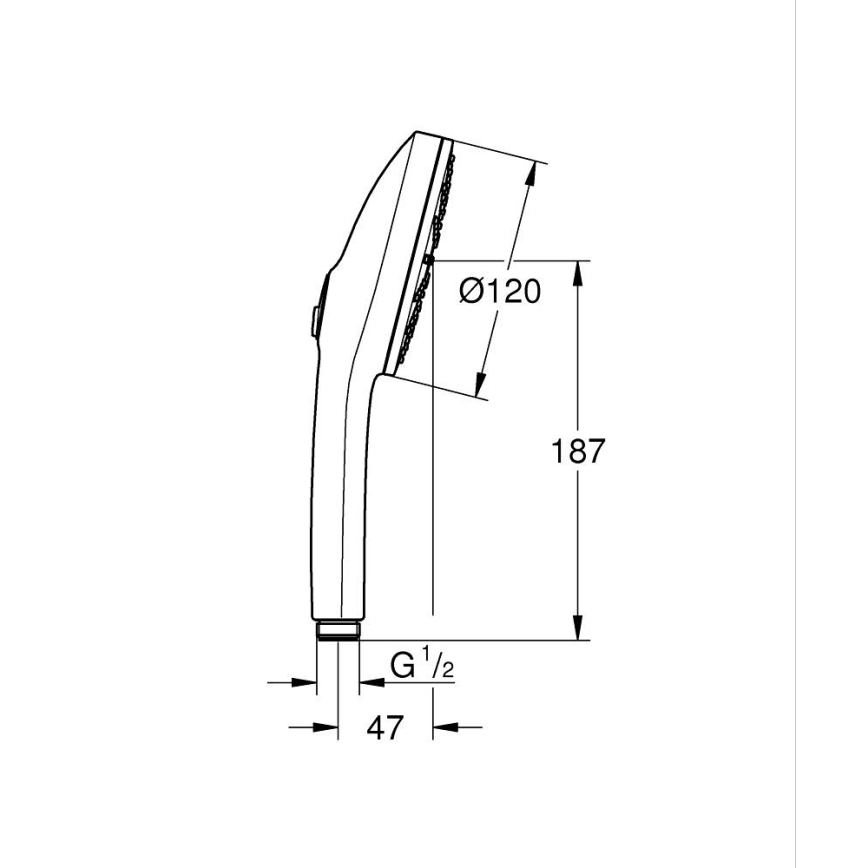 GROHE 134864GN00 - Ręczna słuchawka prysznicowa VITALIO JOY+ 120 mm szczotkowane złoto