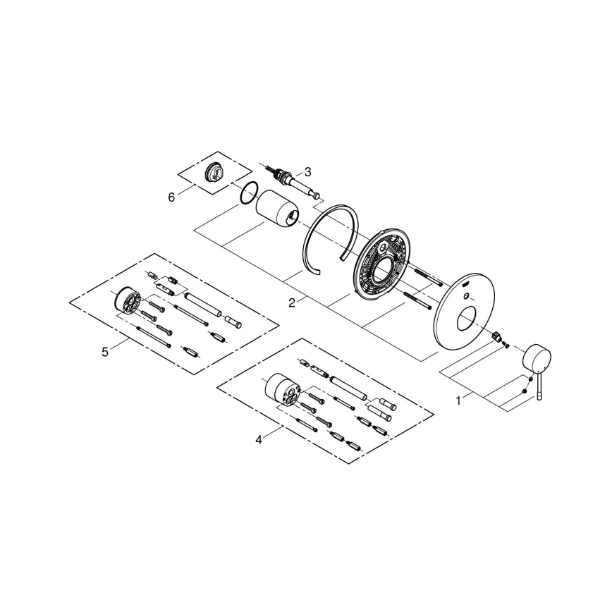 GROHE 19285001 - Bateria wannowa ESSENCE, chrom błyszczący