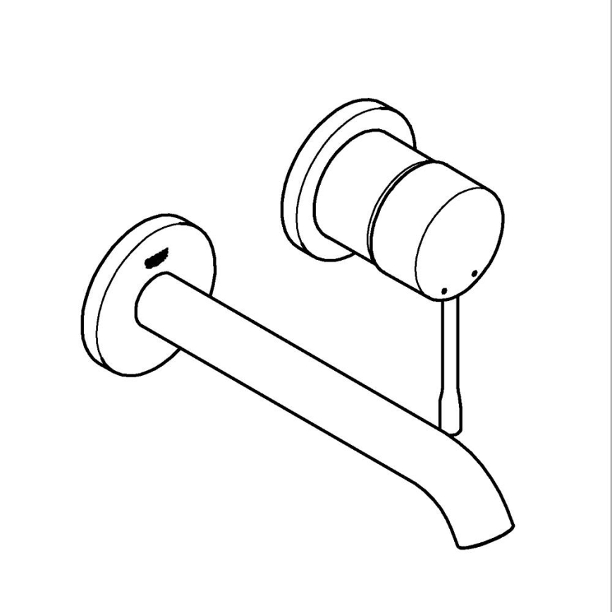 GROHE 19408DL1 - Dwuotworowa bateria umywalkowa ESSENCE 183 mm, brązowa