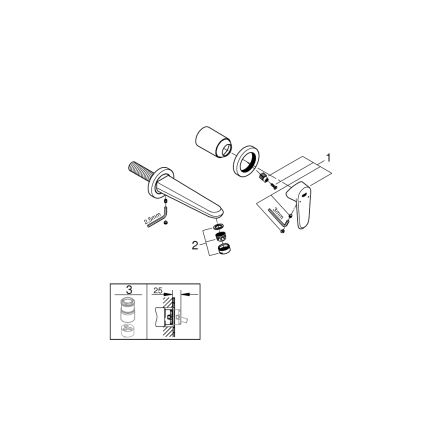 GROHE 19573002 - Bateria umywalkowa 2-otworowa EURODISC COSMOPOLITAN 11x17 cm chrom