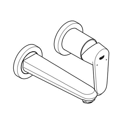 GROHE 19573002 - Bateria umywalkowa 2-otworowa EURODISC COSMOPOLITAN 11x17 cm chrom