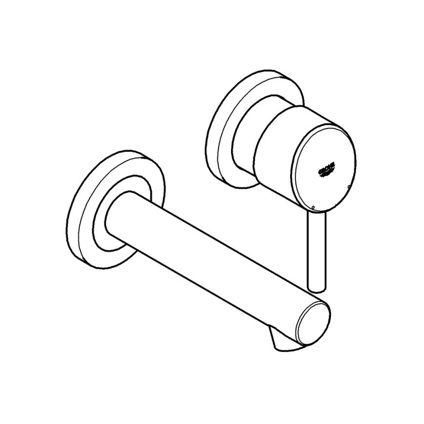 GROHE 19575001 - Bateria umywalkowa 2-otworowa CONCETTO 147 mm chrom błyszczący