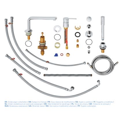GROHE 19577001 - 4-otworowa bateria wannowa LINEARE, chrom błyszczący