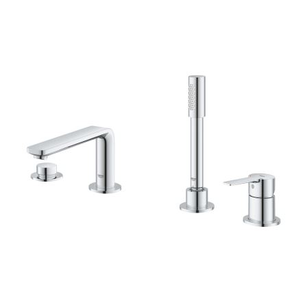 GROHE 19577001 - 4-otworowa bateria wannowa LINEARE, chrom błyszczący