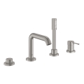 GROHE 19578DC1 - Czterootworowa bateria wannowa ESSENCE, stal nierdzewna