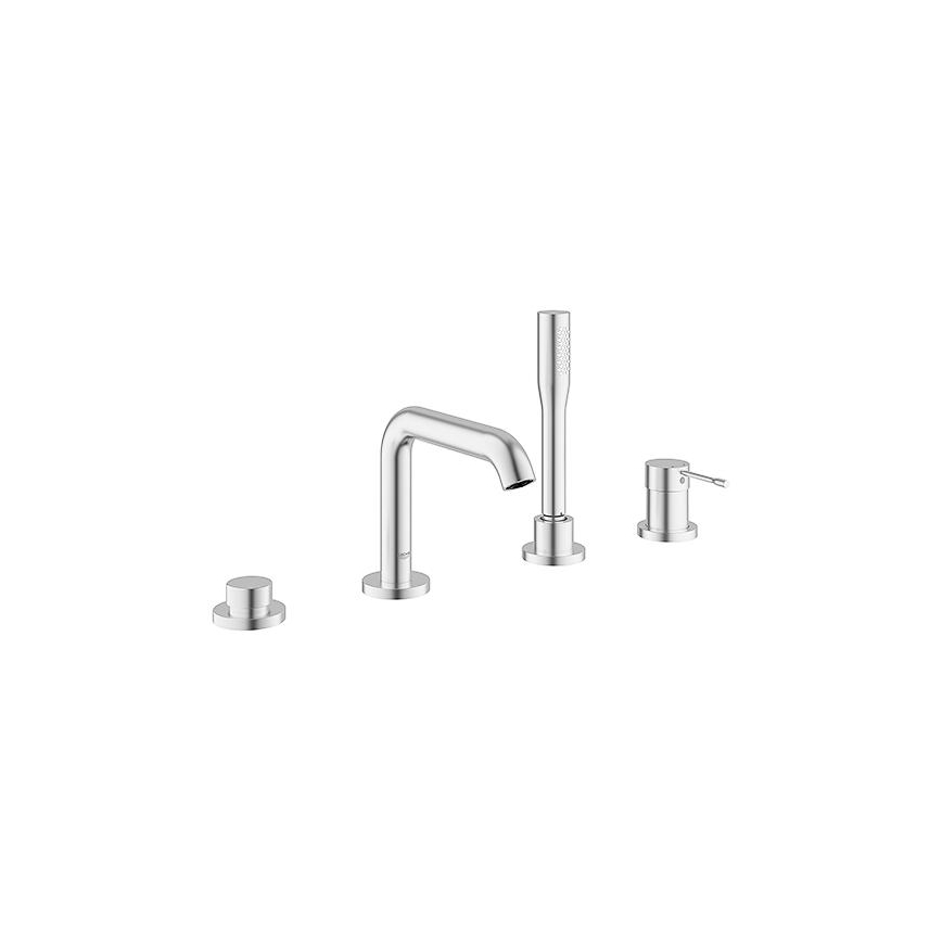 GROHE 19578DC1 - Czterootworowa bateria wannowa ESSENCE, stal nierdzewna