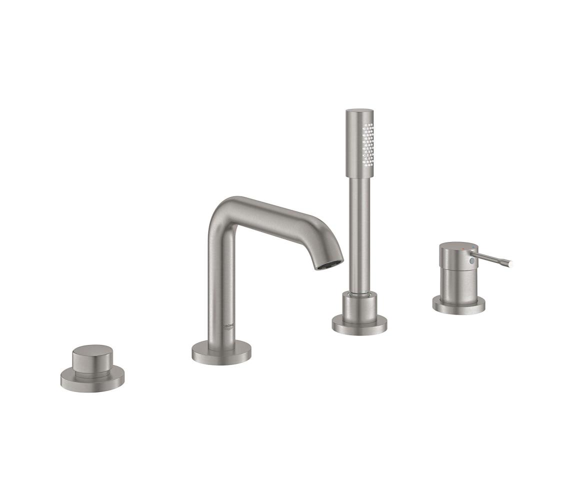 GROHE 19578DC1 - Czterootworowy zestaw wannowy ESSENCE, stal nierdzewna