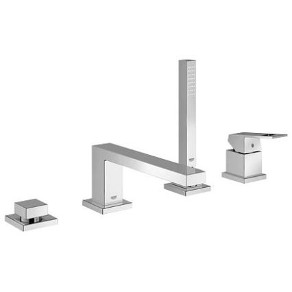 GROHE 19897001 - 4-otworowa bateria wannowa EUROCUBE, chrom błyszczący