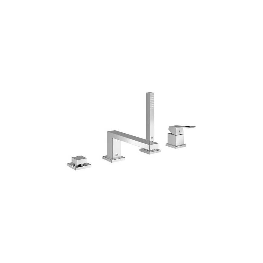 GROHE 19897001 - 4-otworowa bateria wannowa EUROCUBE, chrom błyszczący