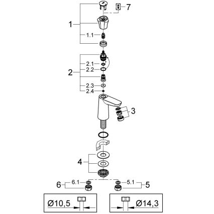 GROHE 20186001 - Bateria stojąca COSTA L DN 15, błyszczący chrom