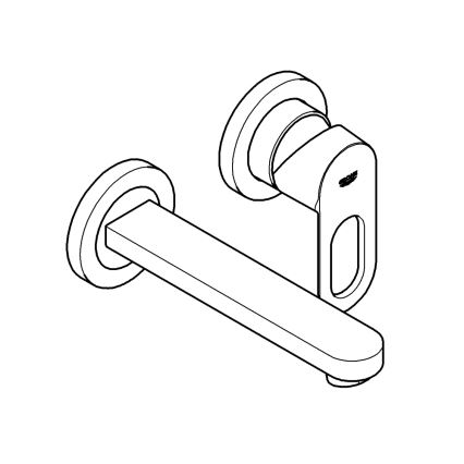 GROHE 20289000 - Bateria umywalkowa dwuotworowa BAULOOP 110 mm chrom błyszczący