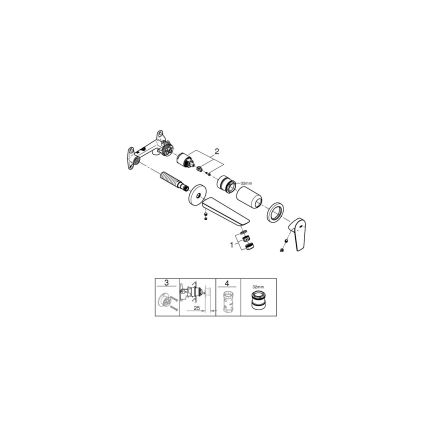 GROHE 20474001 - Dwuotworowa bateria umywalkowa 177 mm, błyszczący chrom
