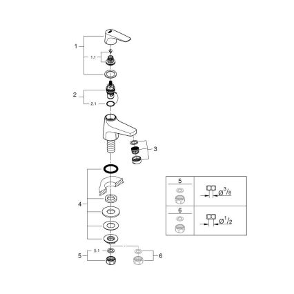 GROHE 20577000 - Zawór stojący START FLOW DN 15 chrom błyszczący