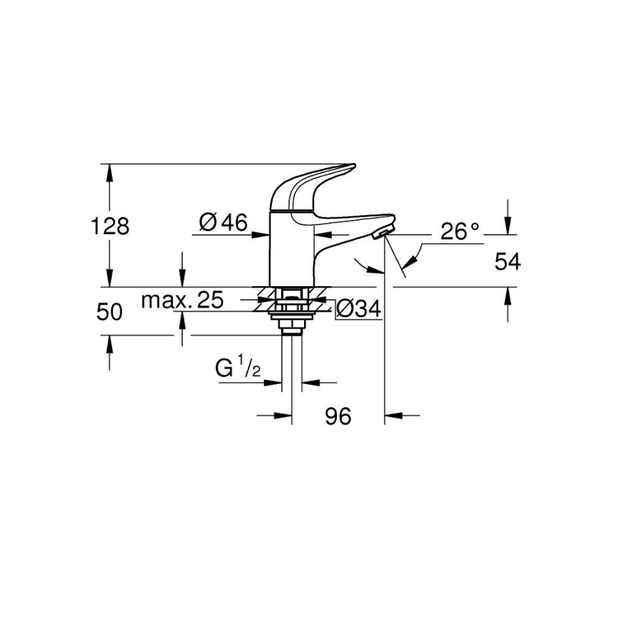 GROHE 20617001 - Zawór stojący SWIFT rozmiar XS błyszczący chrom