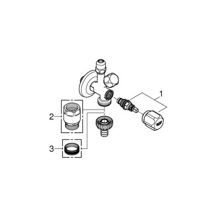 GROHE 22035000 - zawór kątowy kombi UNIVERSAL DN 15, chrom błyszczący